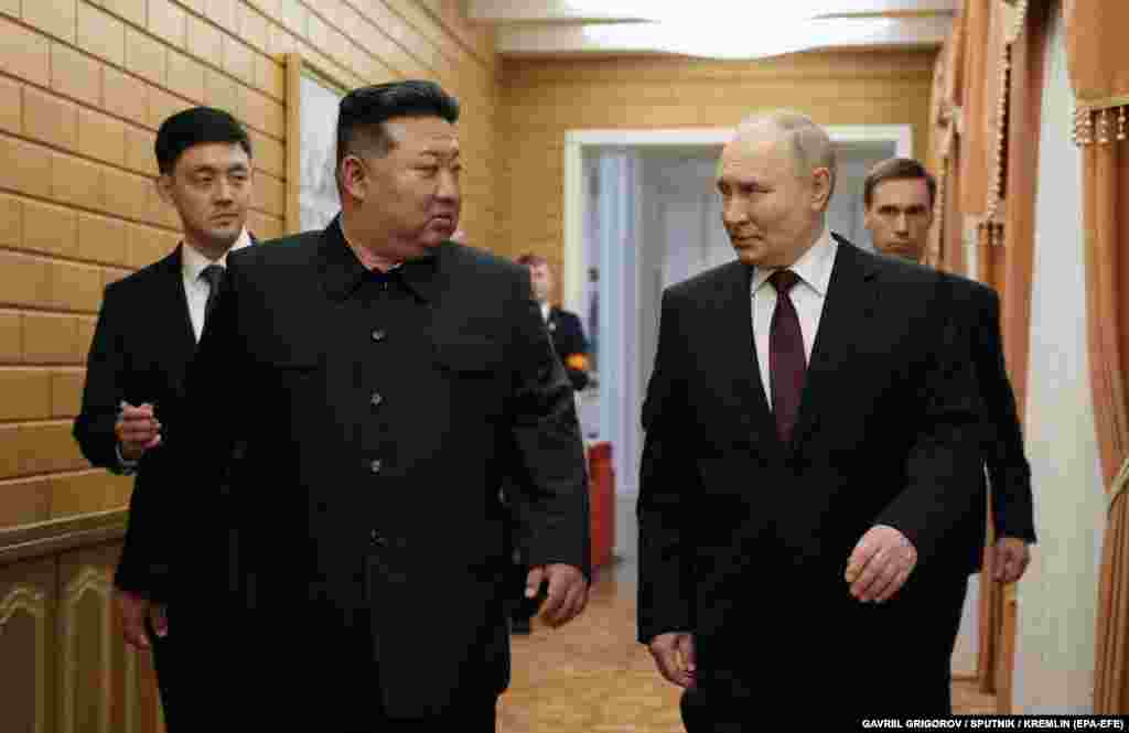 Путин выразил благодарность Пхеньяну за «непоколебимую поддержку». Лидеры двух стран, настроенные резко против Запада, ищут способы активизировать сотрудничество