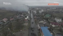Imagini din Borodianka filmate cu drona