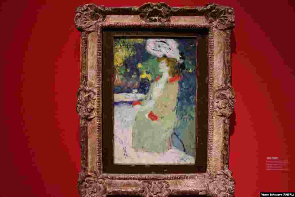 Pablo Picasso, Femme assise à la terasse d'un cafe (1901).
