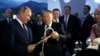 Президент России Владимир Путин и его казахстанский коллега Нурсултан Назарбаев во время посещения туристической выставки в рамках межрегионального форума. Петропавловск, 9 ноября 2018 года.