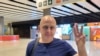 Journalist Vladyslav Yesypenko after his release from Russian custody on June 22.