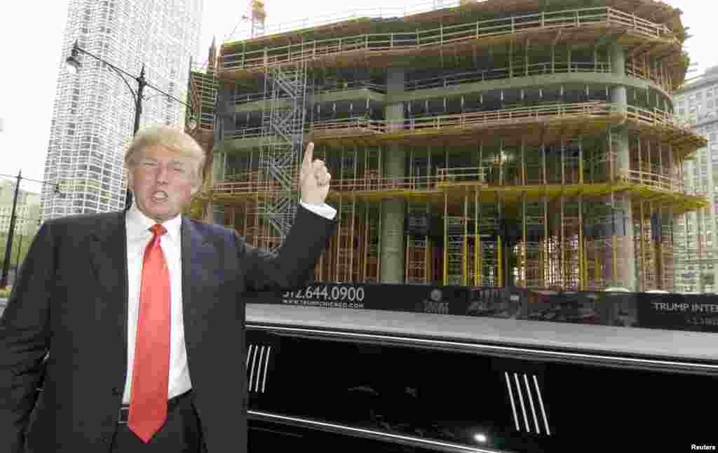 Отель и башня Трампа в процессе строительства в 2006 году 