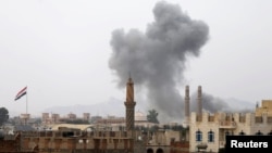 تصویری از حمله در اطراف صنعا پایتخت یمن در ۳۰ اوت