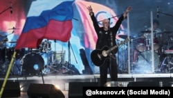 Російський співак Денис Майданов на концерті до п'ятиріччя анексії Криму в Сімферополі