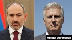 Премьер-министр Армении Никол Пашинян и советник президента США по национальной безопасности Роберт О'Брайен