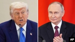 Комбинированное фото – президенты США Дональд Трамп (слева) и России Владимир Путин