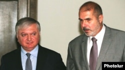 Armenia - Foreign Minister Edward Nalbandian (L) meets with Philippe Lefort, the EU’s new special representative for the South Caucasus, 7Sept2011.