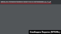 Заглавието на pdf файла на декларацията на съдия Тодорова, публикувана от ИВСС