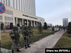 Военное усилие у акимата Шымкента 5 января 2022 года