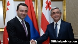 Վրաստան - Հայաստանի նախագահ Սերժ Սարգսյանի և Վրաստանի վարչապետ Իրակլի Ղարիբաշվիլիի հանդիպումը Թբիլիսիում, 19-ը հունիսի, 2014թ․