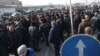 Armenia - Angry residents of Echmiadzin block a highway in protest against a Yerevan court's decision to release retired General Manvel Grigorian from pretrial detention, January 12, 2019.