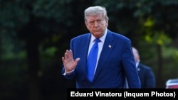 Дональд Трамп па прылёце на саміт NATO 24 чэрвеня 2025 году