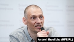 Сяргей Ціханоўскі на прэс-канфэрэнцыі ў Вільні 22 чэрвеня 2025