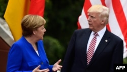 Канцлер Німеччини Ангела Меркель і президент США Дональд Трамп