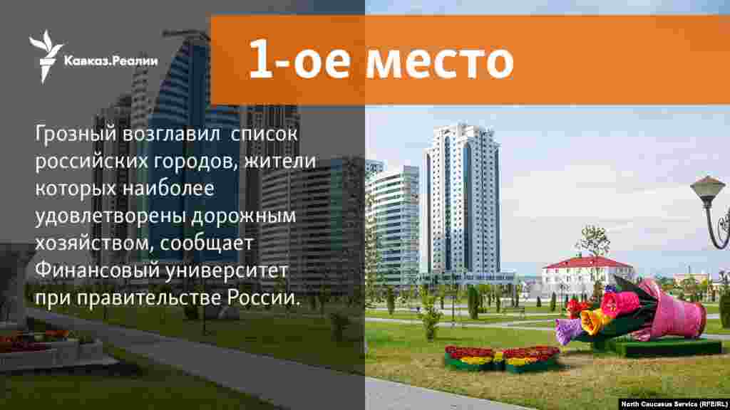 25.10.2017 // Грозный возглавил список российских городов, жители которых наиболее удовлетворены дорожным хозяйством. Подавляющее большинство жителей столицы Чечни довольны и дорогами, и транспортом, местными инспекторами. Исследование провели сотрудники Финансового университета при правительстве России